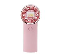 HELEVIA Mini ventilatore portatile Ventilatore a turbina a mano ricaricabile USB per shopping, scuola, fitness, attività all'aperto, studio, rosa