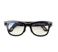 HELEVIA Occhiali Intelligenti, Occhiali Traduttori AI, Fotocamera Multifunzionale da 8 MP Bluetooth Chiama Occhiali da Musica, Riconoscimento degli Oggetti Fotografici, per Chatgpt (Luce anti -blu)