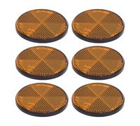 HELEVIA Premium Riflettente, 6 Pezzi I Riflettori di Sicurezza Auto Adesivi per Cassette Postali Tunnel del Post Cars Trailer, Progettato per Ambiente Esterno, Plastica Resistente alle (Giallo)