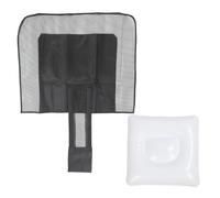 HELEVIA Rampa Salvavita per Piscina, Skimmer per Piscina in Tessuto Oxford e Skimmer Galleggiante per Foglie, Design 2 in 1, per Piscine Interne Ed Esterne (Nero)