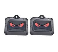 HELEVIA Repellente per Animali da 2 Pezzi con 2 Luci Stroboscopiche a LED Rosse, Ricarica Automatica Solare Impermeabile, Custodia in ABS per Animali Notturni Puzzole Coyote Gufi