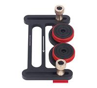 HELEVIA Rullo di Scorta con Doppio Cuscinetto a Ruota, Lega di Alluminio con 2 Blocchi Scorrevoli e 2 Anelli Limite, per Utensili per la Lavorazione del Legno Rullo Guida per