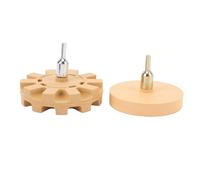 HELEVIA Ruota per Cancellare Decalcomanie in Gomma, Rimozione Efficiente delle Decalcomanie, Ruota per Rimozione Adesivi Premium con Adattatori per Trapano, Perfetta per Emblemi di