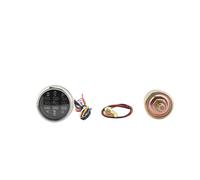 HELEVIA Set di Manometri Marini 52 Mm 3 in 1 Misuratore di Tensione del Manometro della Temperatura Dell'acqua con Retroilluminato del Sensore Metro di Carburante per (Copertura argento con