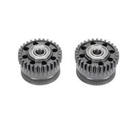 HELEVIA Sostituzione del Kit per Ingranaggi per Estrusore 2 Pc, Tutta L'ingranaggio in Acciaio Indurito con Rivestimento DLC in Metallo, per la Creazione K2 più Stampante 3D