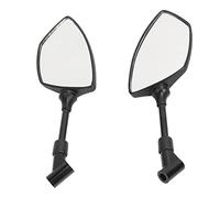 HELEVIA Specchietto Retrovisore per Moto, Rotazione a 360°, Lente in Vetro Convesso, Stile Fibra di Carbonio, Universale per Scooter, Sport, Moto Cross, ATV (Oro)