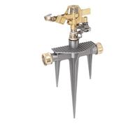 HELEVIA Sprinkler da Giardino, 3 a 360 Gradi a Rotazione 49 Piedi Distanza di Ottone Ugello NH 3/4 in Sprinkler a Base di Spike, per Frutteto di Cortile