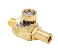 HELEVIA Valvola di Scarico Dell'olio Veloce per Il Motore F124N Serie FN, Ottone di Alta qualità e Acciaio Inossidabile, Prevenire Le Versamenti con Guarnizione, a Leva M10-1.25,