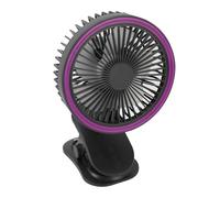 HELEVIA Ventola di Morsetto Tranquillo, Portatile, Ricaricabile, USB, Rotazione a 360 Gradi, Dimensioni Compatte, per Letto da Scrivania, Regolazioni Ad Angolo Pieno (Grigio scuro)