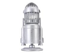 HELEVIA Ventola di Scrivania Spray Tranquillo a Forma di Piccolo Razzo a Forma di Razzo 2 Drive 360 Effetti LED Dinamici Rotabili di 12 Ore Runtime