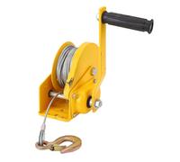 HELEVIA Verricello Manuale 1200 Libbre per Carichi Pesanti con Freno Automatico a 2 Vie, Autobloccante, Manuale Compatto per Rimorchio per Barche, Camion, Gancio per Corda 20 M, per