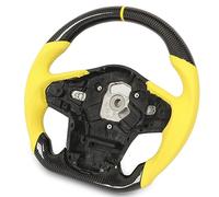 HELEVIA Volante in Fibra di Carbonio Cucitura Gialla in Pelle Perforata per GR Supra A90 J29 2020 a 2023