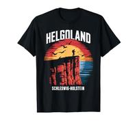 Helgoland Schleswig Holstein Maglietta con Stampa Grafica Economica