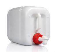 HELGUEFER - Tanica da 30 litri con rubinetto in plastica, rettangolare, adatta per uso alimentare, riutilizzabile, tanica per acqua con chiusura ermetica, comoda, facile da usare, per campeggio o