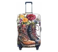 Helhappy Copertura per bagagli da viaggio, protezione per valigia, acchiappasogni, piume etniche, bohémien, decorativo, lavabile, in spandex, copertura elastica per bagagli 45-81 cm, Stivali da cowboy