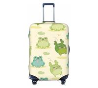 Helhappy Copertura per bagagli da viaggio, protezione per valigia, acchiappasogni, piume etniche, bohémien, decorativo, lavabile, in spandex, copertura elastica per bagagli 45-81 cm, Rana, M