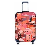 Helhappy Copertura per bagagli da viaggio, protezione per valigia, arancione con griglia lavabile, in spandex, copertura elastica per bagagli 45-81 cm, Orange Appartamento Star Moon, L