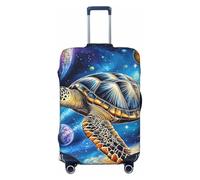 Helhappy Copertura per bagagli da viaggio, protezione per valigia, batteria per chitarra, note musicali, strumento musicale, lavabile, con stampa, in spandex, copertura elastica per bagagli 45-81 cm
