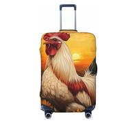 Helhappy Copertura per bagagli da viaggio, protezione per valigia, batteria per chitarra, note musicali, strumento musicale, lavabile, con stampa, in spandex, copertura elastica per bagagli 45-81 cm