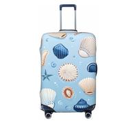 Helhappy Copertura per bagagli da viaggio, protezione per valigia, batteria per chitarra, note musicali, strumento musicale, lavabile, con stampa, in spandex, copertura elastica per bagagli 45-81 cm