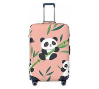 Helhappy Copertura per bagagli da viaggio, protezione per valigia, con margherita bianca, girasole verde, gnomo, lavabile, in spandex, elastica, 45-81 cm, Simpatico panda, S
