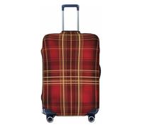 Helhappy Copertura per bagagli da viaggio, protezione per valigia, con motivo colorato ananas e frutta, lavabile, in spandex, elastica, 45-81 cm, Plaid Buffalo Check, M