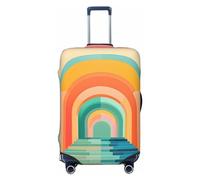 Helhappy Copertura per bagagli da viaggio, protezione per valigia, con palme tropicali, spiaggia, barca, lavabile, in spandex, elastica, 45-81 cm, La porta degli arcobaleni, S
