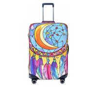 Helhappy Copertura per bagagli da viaggio, protezione per valigia, con stampa rosa rossa e leopardata, lavabile, in elastan, 45-81 cm, Acchiappasogni., S