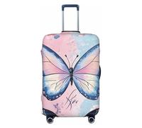 Helhappy Copertura per bagagli da viaggio, protezione per valigia, con stampa rosa rossa e leopardata, lavabile, in elastan, 45-81 cm, Pianta Floreale, XL