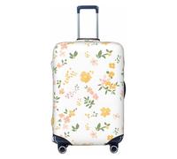 Helhappy Copertura per bagagli da viaggio, protezione per valigia, gialla alba, lavabile, in spandex, elastica, 45-81 cm, Frammenti floreali gialli, XL