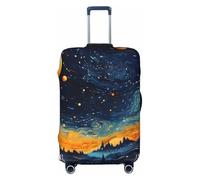 Helhappy Copertura per bagagli da viaggio, protezione per valigia, motivo astratto, per sala da pranzo, lavabile, in spandex, elastica, 45-81 cm, Astratto Universo Pianeta Cielo, L