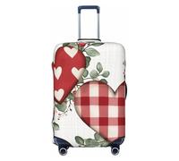 Helhappy Copertura per bagagli da viaggio, protezione per valigia, tartaruga marina, oceano, corallo, conchiglia, lavabile, con stampa, in spandex, elastica, 45-81 cm, Cuore d'amore e congedo verde, L