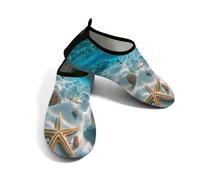 Helhappy Water Shoes - Calzettoni da uomo e da donna, ad asciugatura rapida, Conchiglia subacquea e stella marina, 37/38 EU
