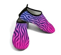 Helhappy Water Shoes - Calzettoni da uomo e da donna, ad asciugatura rapida, Linee sfumate rosa neon e blu, 42.5/43 EU