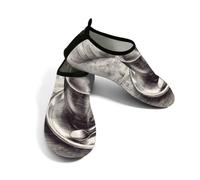 Helhappy Water Shoes - Calzettoni da uomo e da donna, ad asciugatura rapida | Schizzo Caffè Giornale Bianco E Nero Leggero Spiaggia Nuoto Scarpe per Piscina Fiume Canottaggio Yoga Walking