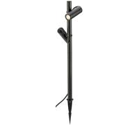 Helia Slim - Lampada da terra a LED, 2 x 6 W, 900 lm, IP65, colore: Nero