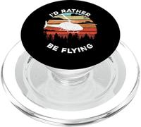 Helicopter Funny Pilot Gift I'd Rather Be Flying Retro PopSockets PopGrip per MagSafe