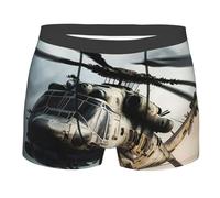 Helicopters Aircraft Flight Aviation Cool Uomo Mutande Comodi Boxer A Pantaloncino Morbido Intimo per Estivo Sport Quotidiano XXL