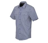 Helikon Covert Concealed Carry Short Sleeve S - Royal Blue Checkered - S/Regular