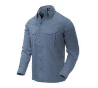 Helikon-Tex Uomo Defender Mk2 Gentleman Camicia Manica Lunga Melange Blu Taglia S