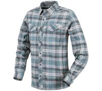 Helikon-Tex Defender Mk2 Pilgrim Manica Lunga Uomini Camicia Trekking Blue Plaid