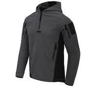 Helikon-Tex Felpa con Cappuccio Range Topcool - Nero, Grigio scuro/Nero - 3501, XS