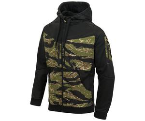 Helikon-Tex Rouge Felpa Con Cappuccio Full Zip Uomo Nero / Tiger Stripe Camo