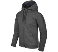 Helikon-Tex Urban Felpa Con Cappuccio Tattica Full Zip Uomo Melange Nero-Grigio