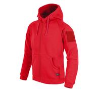 Helikon-Tex Urban Tactical Lite - Felpa con cappuccio e zip, colore: Rosso, Tinta unita., XL