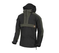 Helikon-Tex Uomo Woodsman Anorak Giacca Nero/Taiga Green Taglia S (EU) / XS (US)