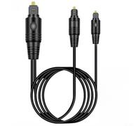 Helilyco 1 a 2 Digital Audio Splitter Supporta per pcm per Dolby per dts | 1 ingresso a 2 uscite, divide il segnale alla soundbar e al ricevitore, ideale per sistemi home theater