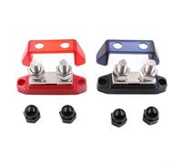 Helilyco 12V 250A Bus Bar Dual M8 per m10 Stud Terminal Marine Boat Power Distribution (M8)