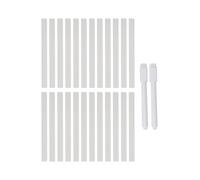 Helilyco 24 etichette trasparenti per piante in acrilico, 12 x 1 cm, con pellicola protettiva, etichette vuote riutilizzabili per fiori in vaso, serre e vivai, include 2 penne