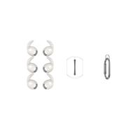 Helilyco 3 paia di ganci per orecchie in silicone antiscivolo, per coperture morbide e sicure con graffio per la protezione durante la corsa, 3 paia, nero, bianco, arancione
